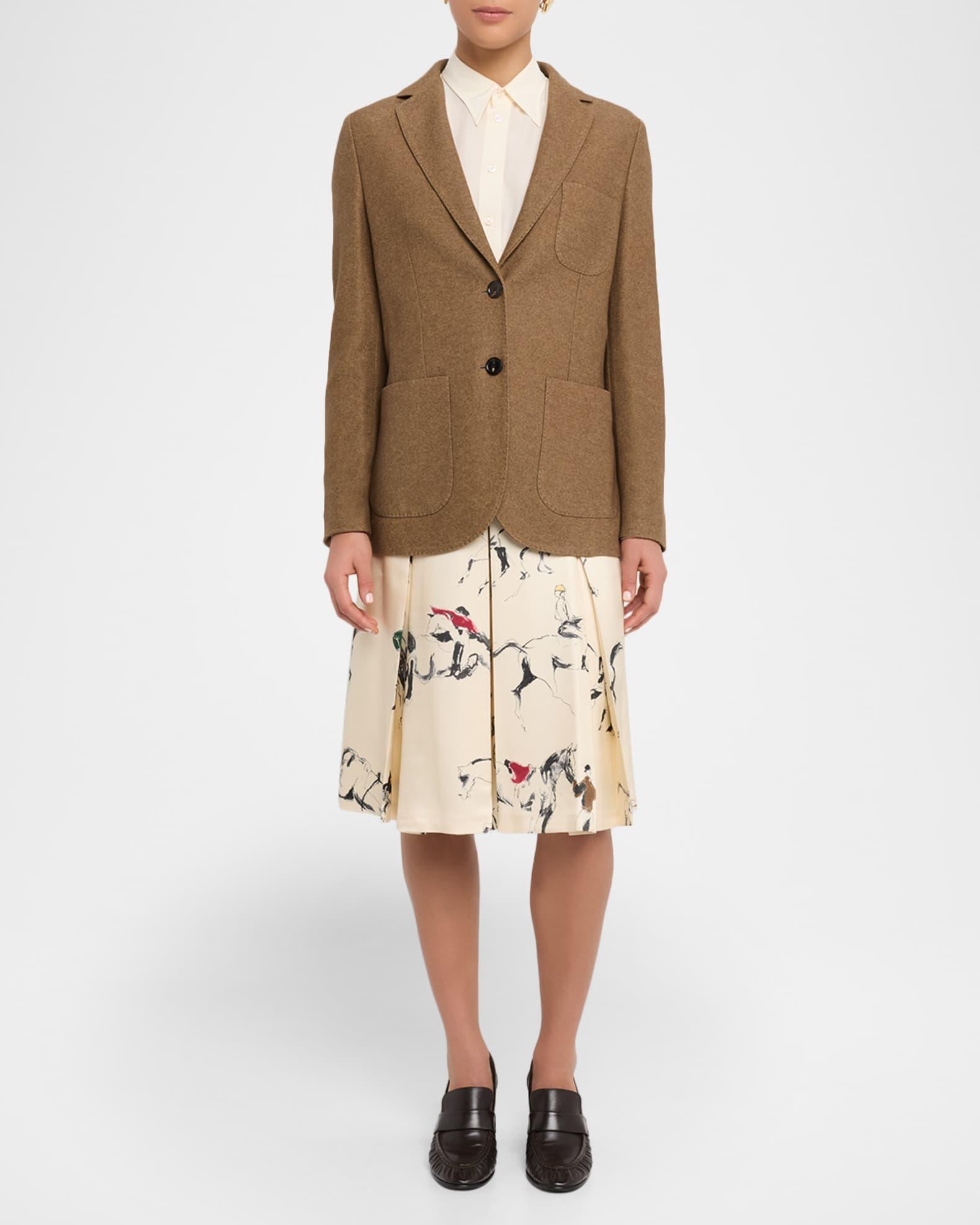 Single-Breasted Cashmere Jacket Product Image