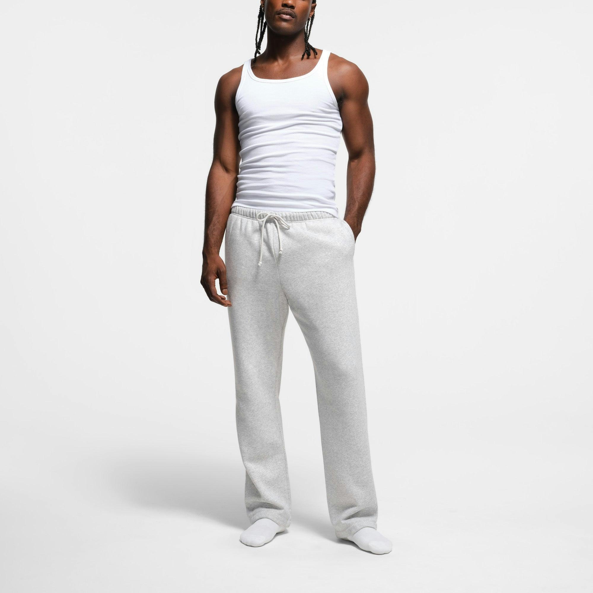 FLEECE LOUNGE MENS CLASSIC STRAIGHT LEG PANT | LIGHT HEATHER GREY Product Image