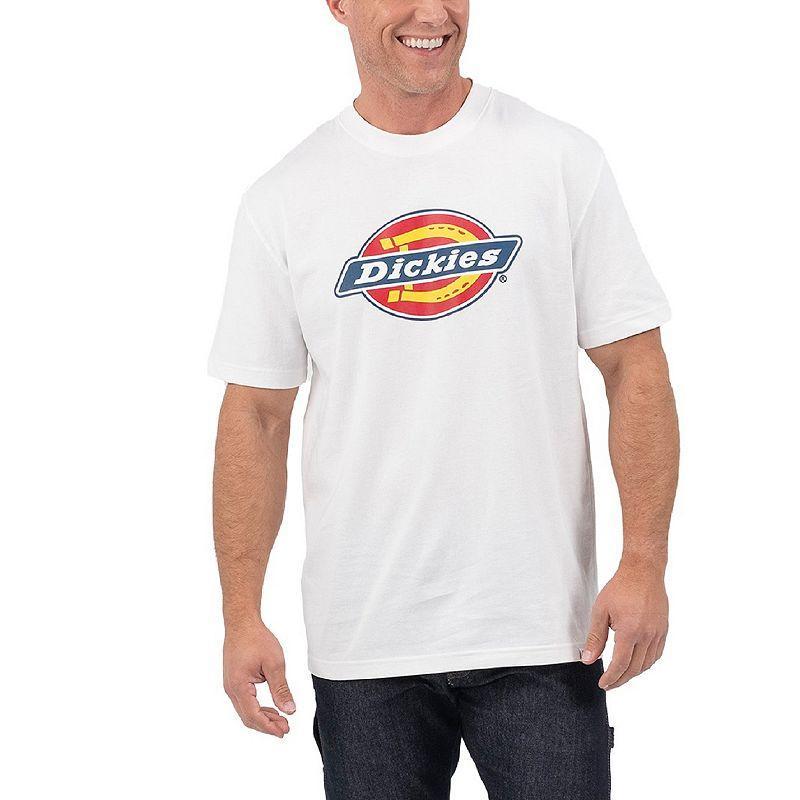 Men's Dickies Tri-Color Logo Graphic Tee, Size: Small, White Product Image