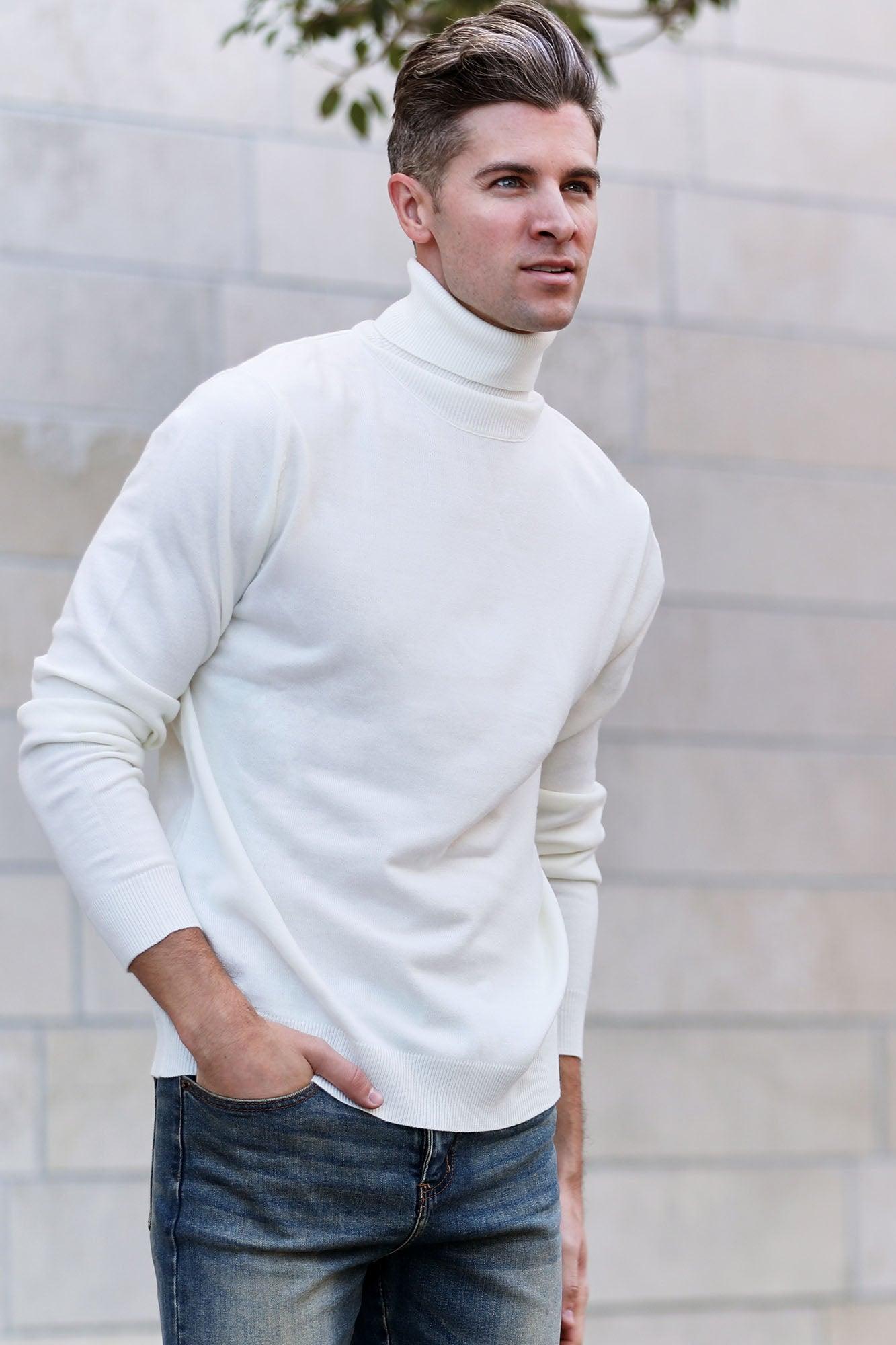 DeAngelo Turtleneck Sweater - Off White Product Image