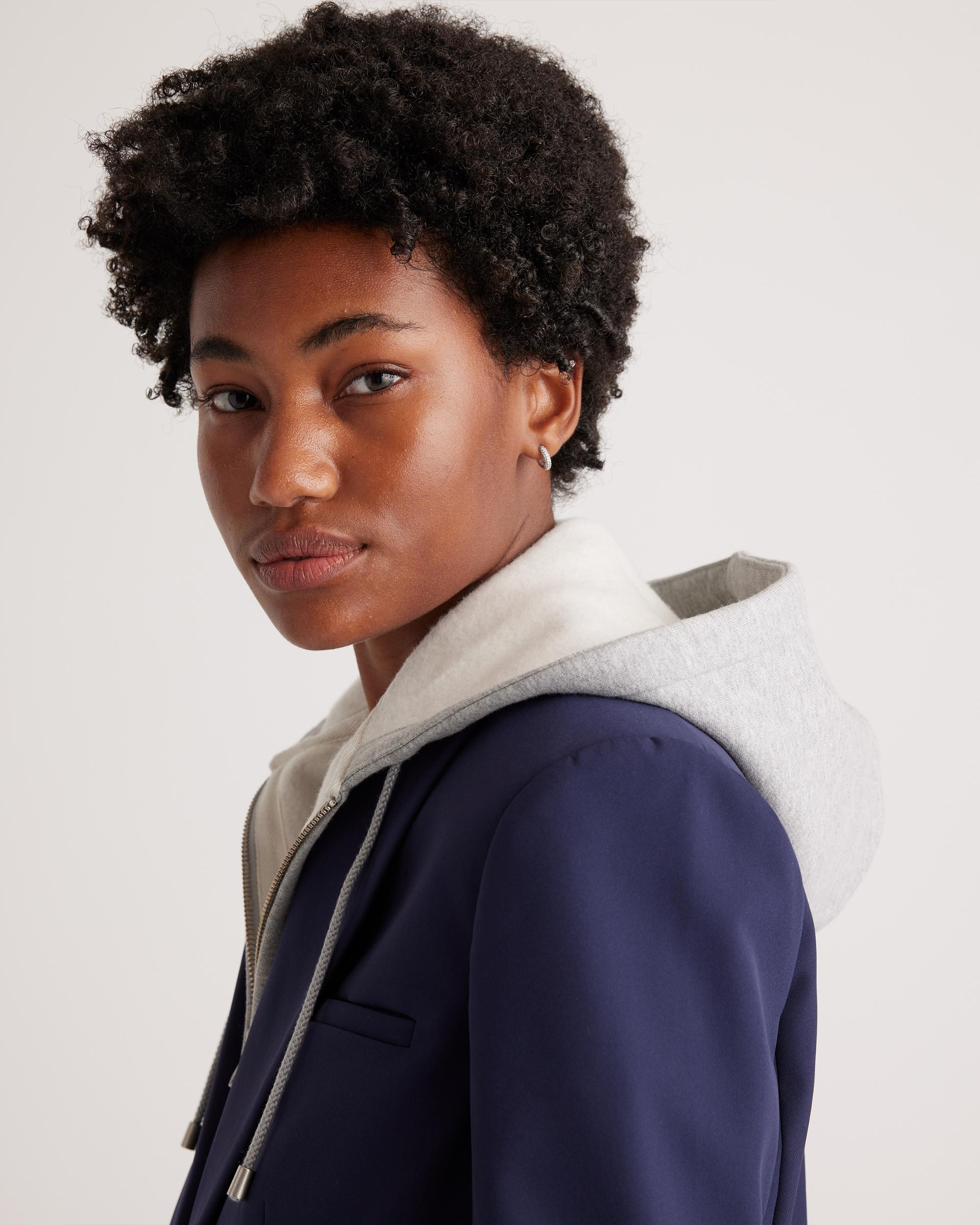 Quince | Women's Organic Heavyweight Fleece Hoodie Blazer Insert Size XS/Small/M, Organic Cotton Product Image