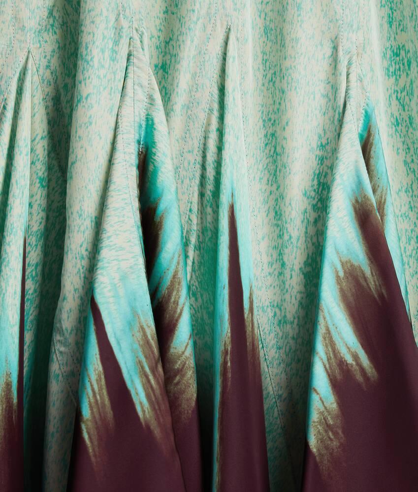 Women's Viscose Degrade Petal Print Dress in Burgundy/mint Product Image