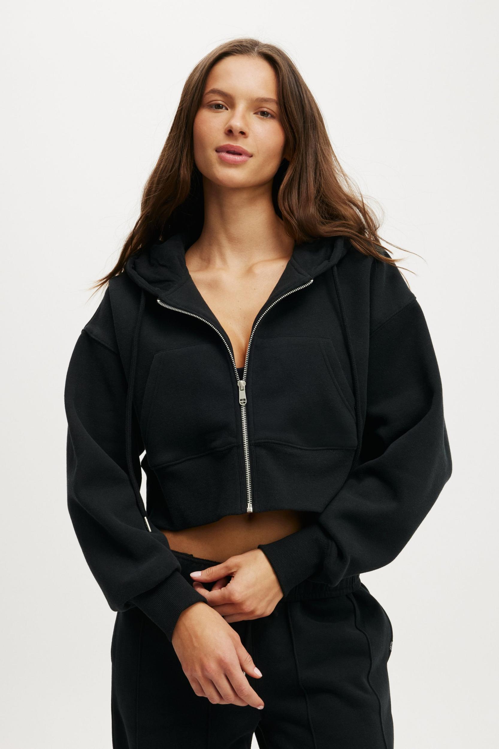 Plush Boxy Cropped Zip Through Product Image
