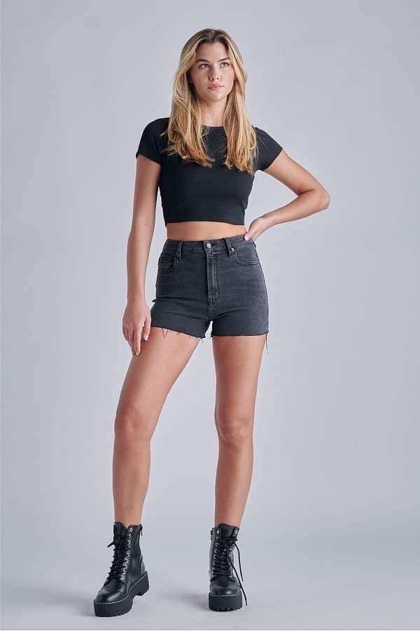 Finn High Rise Denim Shorts Product Image
