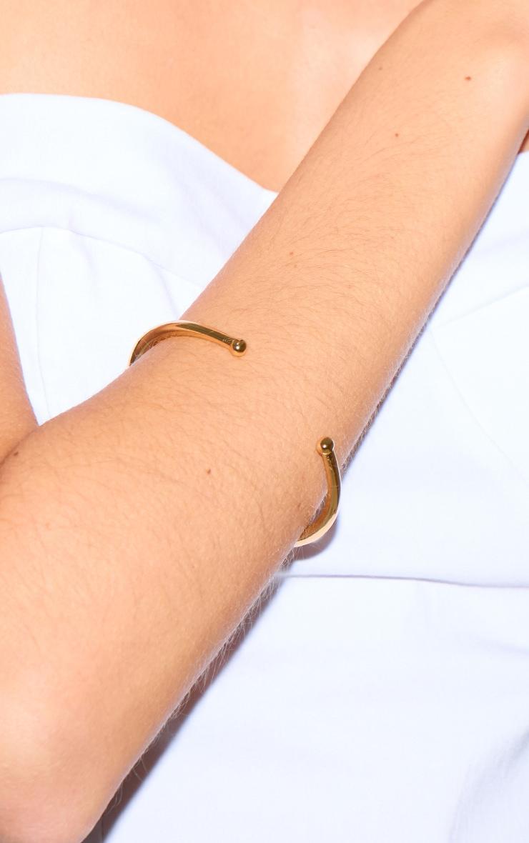 Gold Plated Flared Bangle Product Image