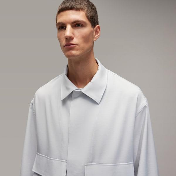 adidas Y-3 Sport Uniform Coach Jacket Clear Grey XS Mens Product Image