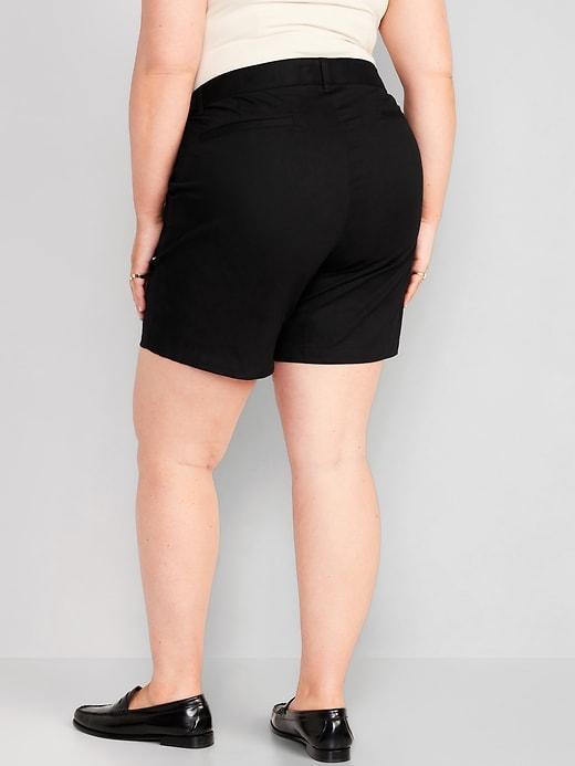 High-Waisted Uniform Bermuda Shorts -- 7-inch inseam Product Image