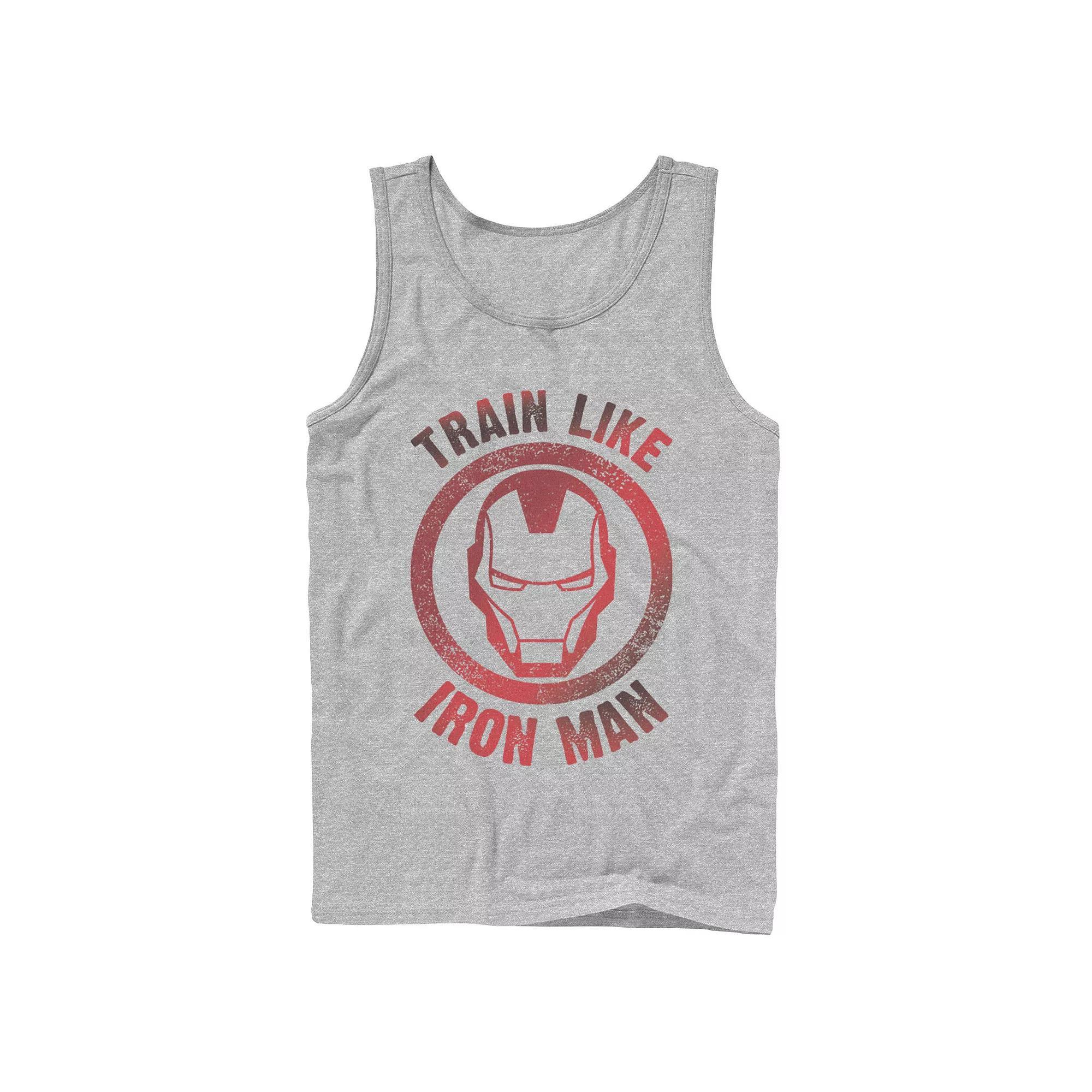 Men's Marvel Built Like Ironman Icon Tank Top, Boy's, Size: Large, Athletic Grey Product Image