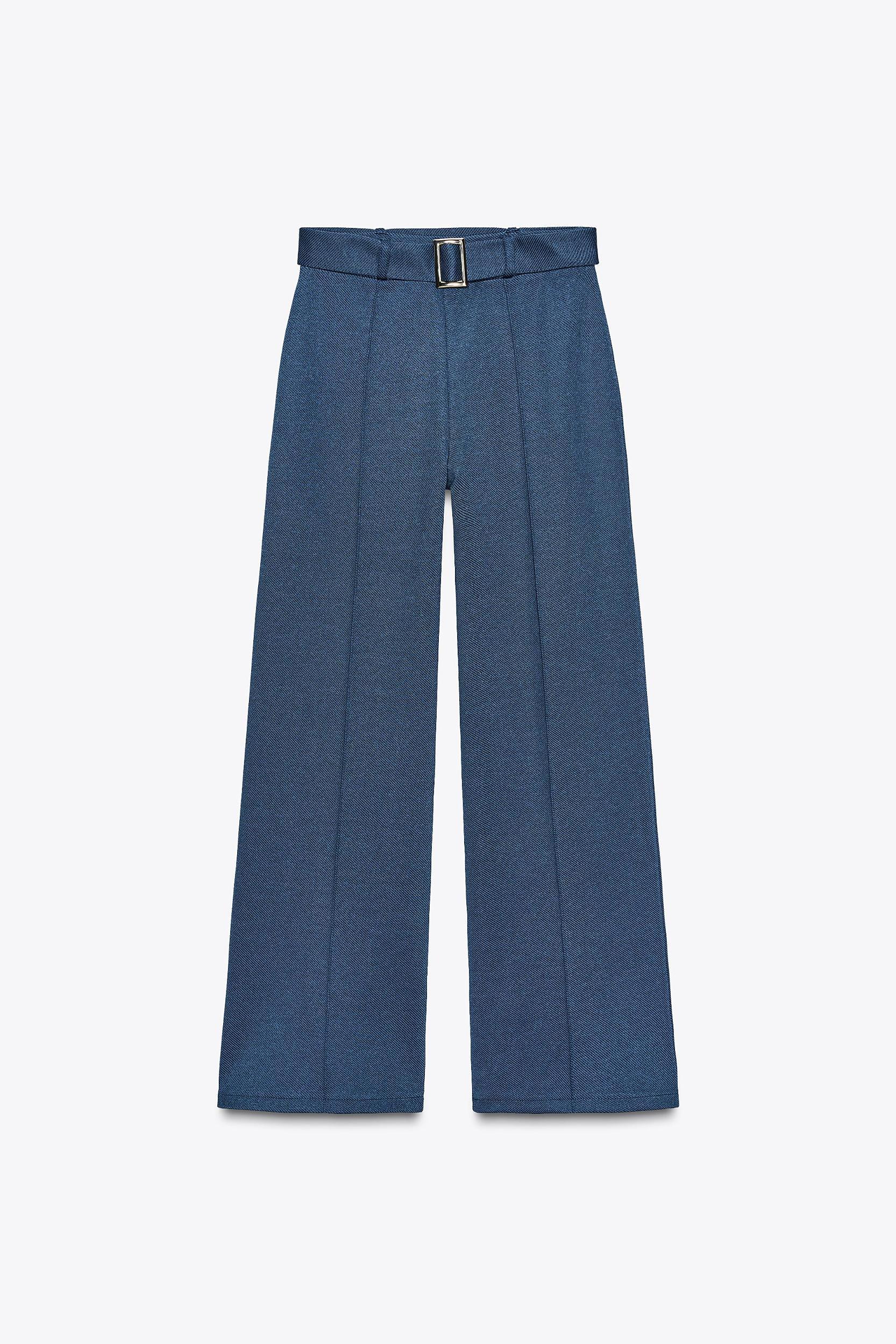 TWILL SEAM BELTED PANTS Product Image