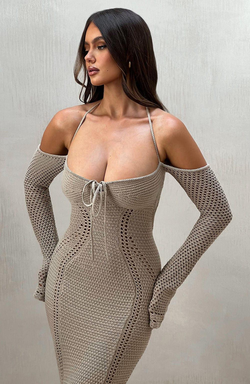 Samariah Maxi Dress - Beige Product Image