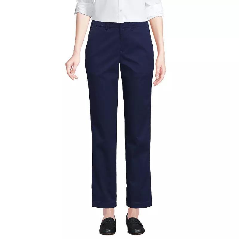 Petite Lands' End Mid Rise Classic Straight Leg Chino Ankle Pants, Women's, Size: 16 Petite, Desert Product Image