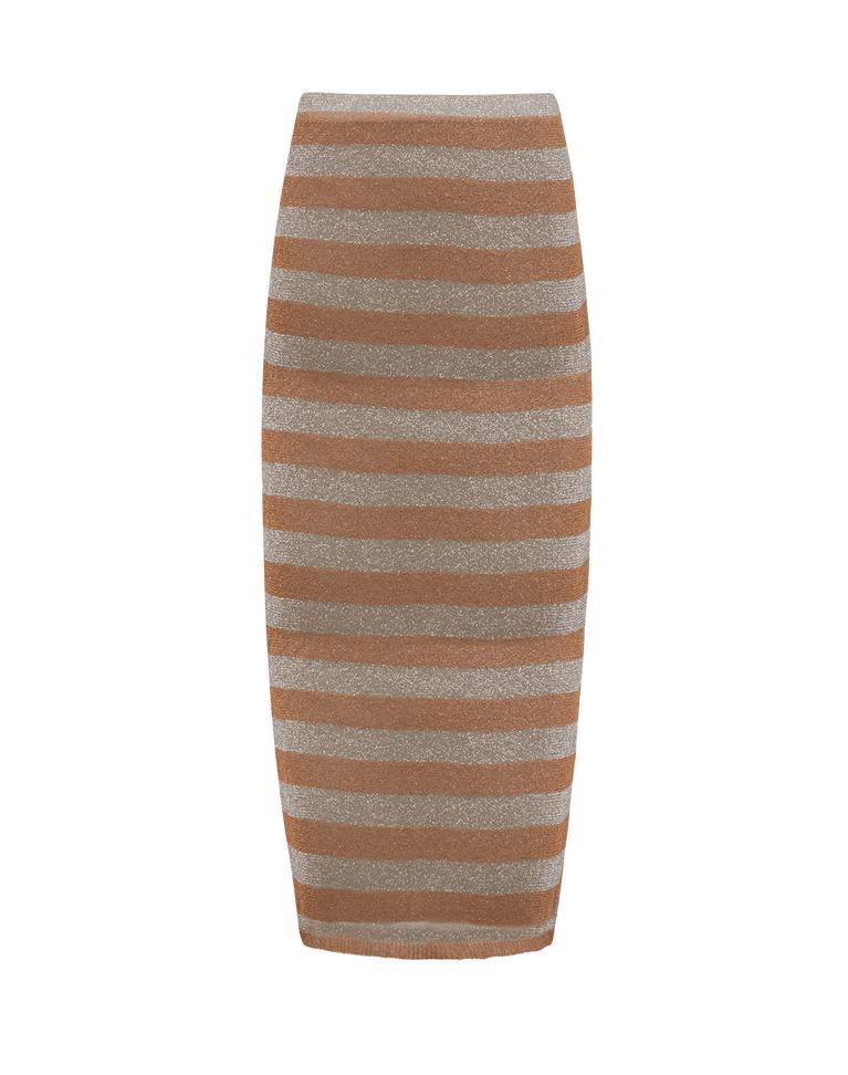 Knit Luna Halter Top - Striped Eclair Product Image