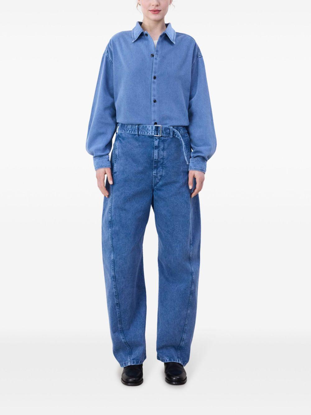 LEMAIRE Belted Straight-leg Jeans In Blue Product Image