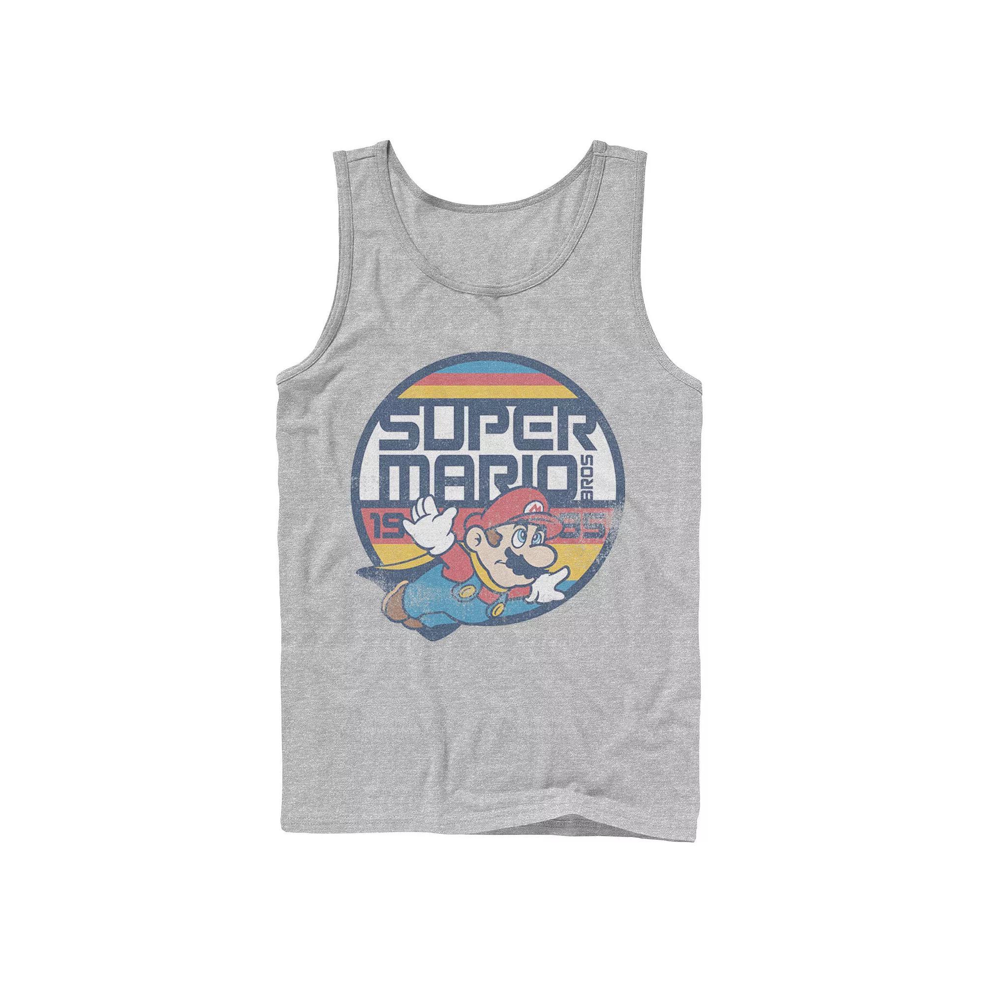 Mens Nintendo Super Mario Classic Retro Flying 1985 Tank Top Athletic Grey Product Image