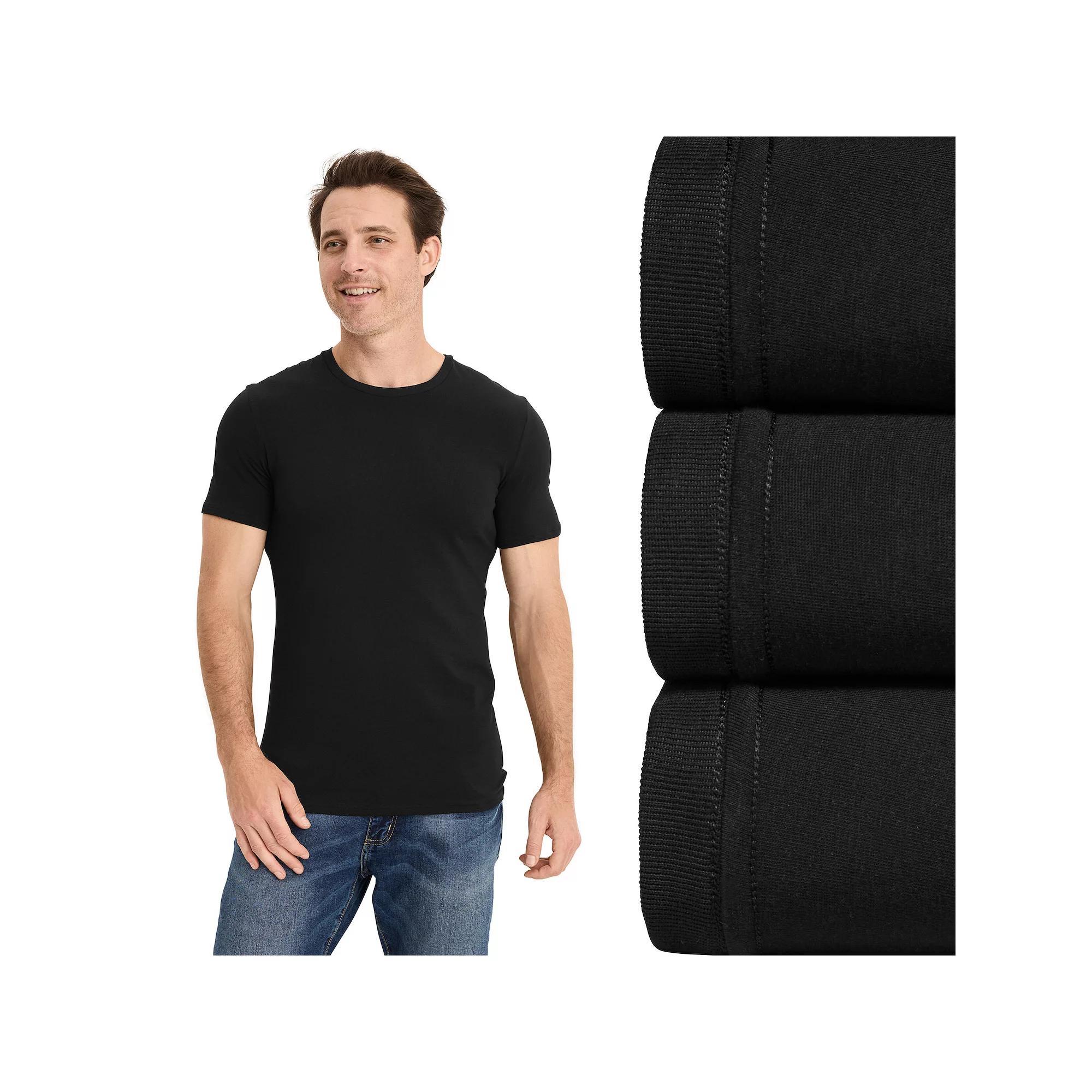 Mens Jockey 3-Pack Smooth Fit Cotton Stretch Crew Neck Undershirt Product Image