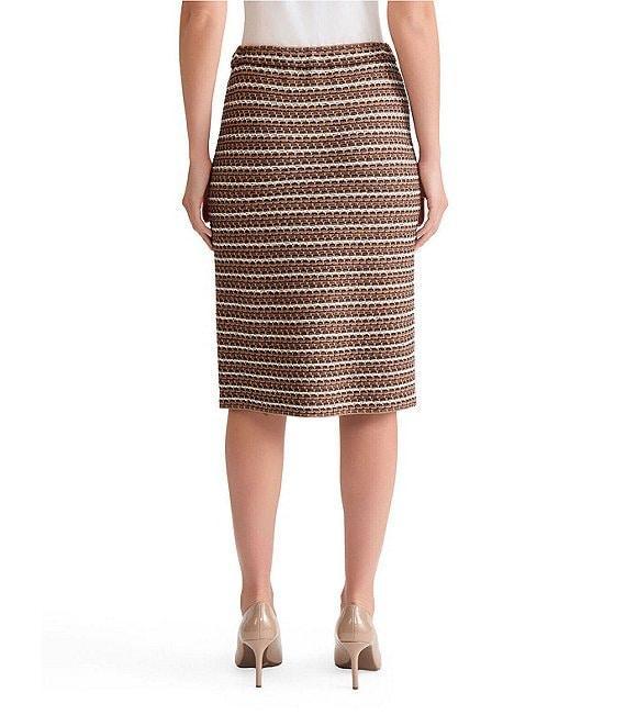 Ming Wang Basket Weave Knit Straight Skirt Product Image