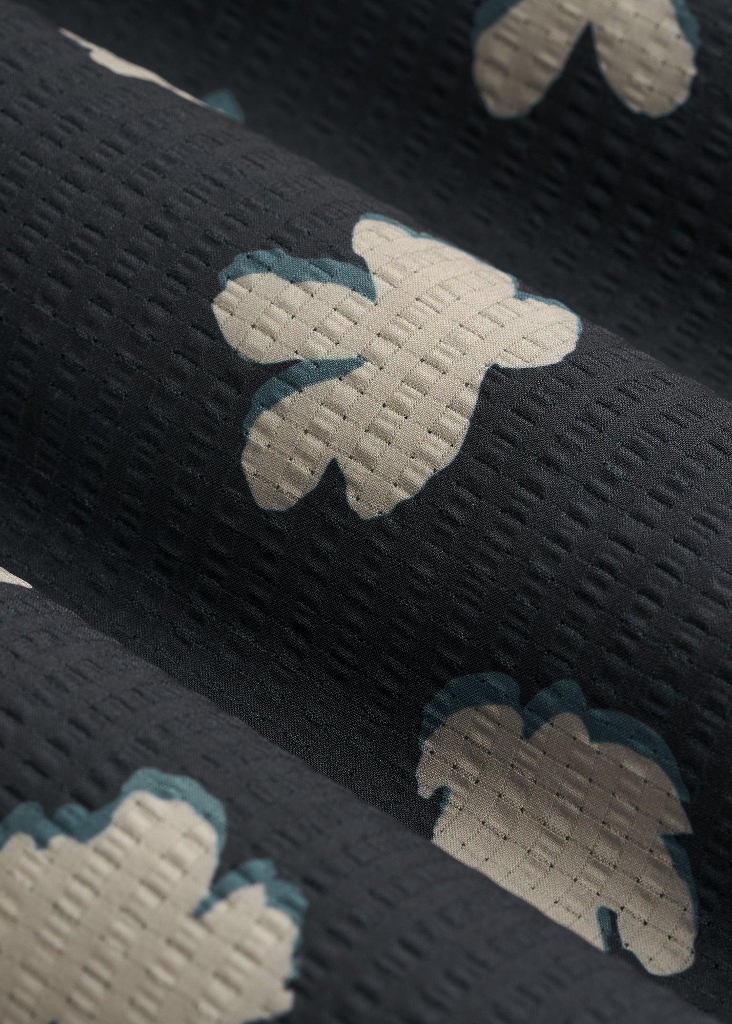 Coastal Perforated Tall Men's Polo Shirt in Navy and Bone Floral Product Image