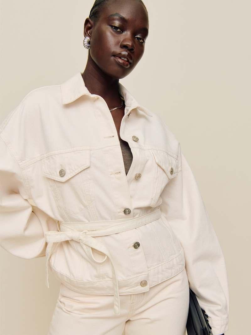 Luna Belted Denim Jacket Product Image