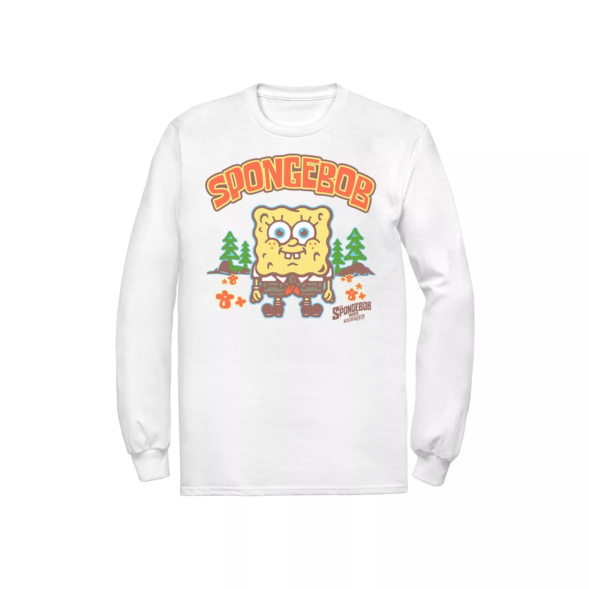 Men's Spongebob Movie Bubble Art Style Tee, Size: XL, White Product Image