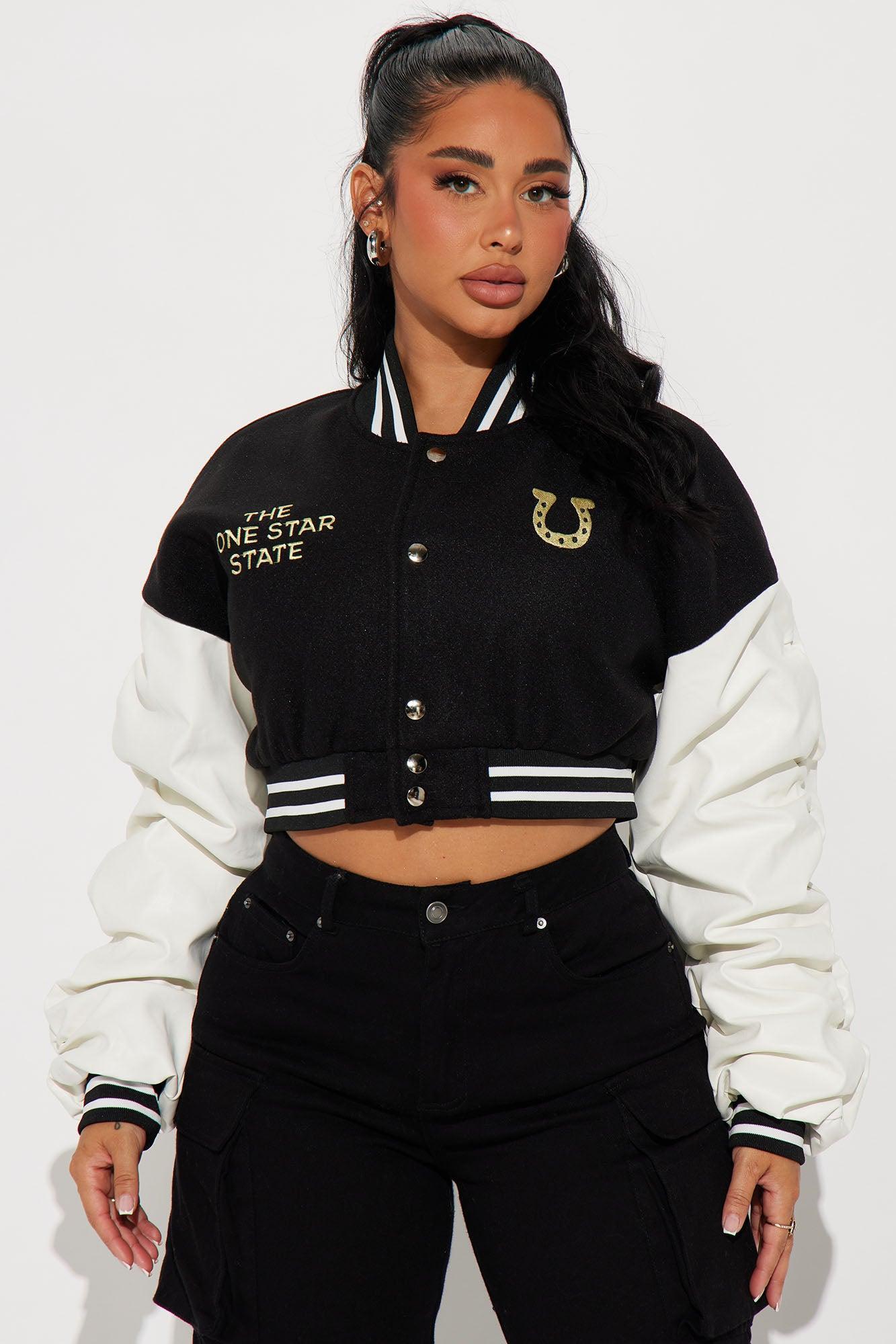 Better In Texas Varsity Jacket - Black/combo Product Image