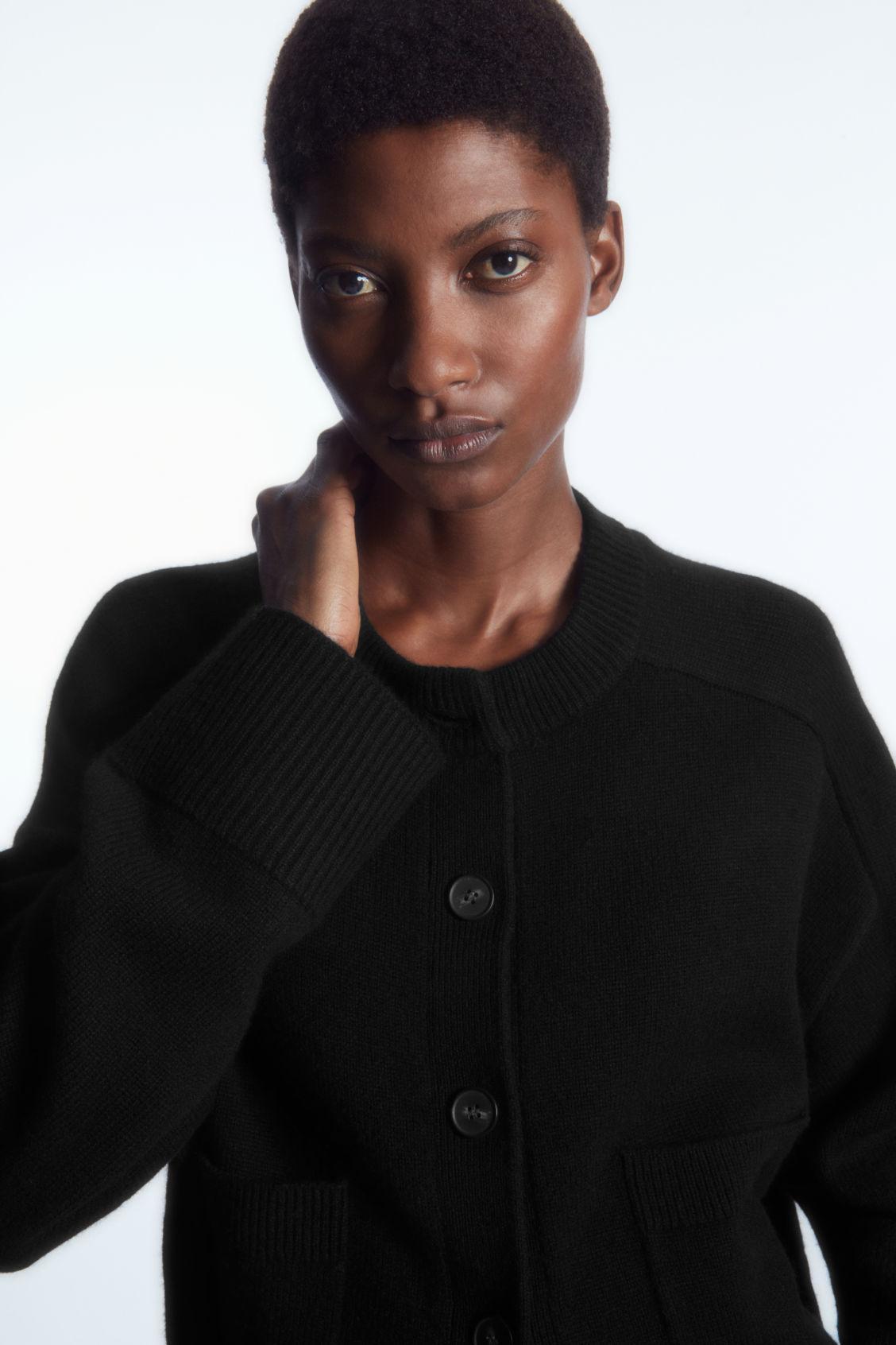 WOOL CREW-NECK CARDIGAN Product Image