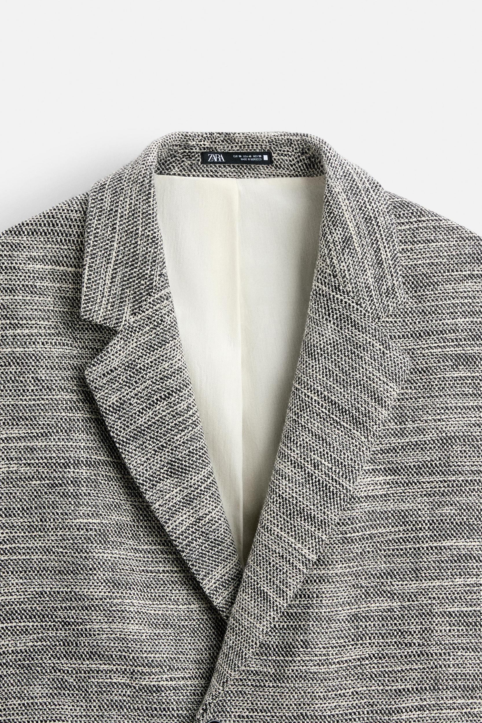 DOUBLE BREASTED TEXTURED WEAVE JACKET Product Image