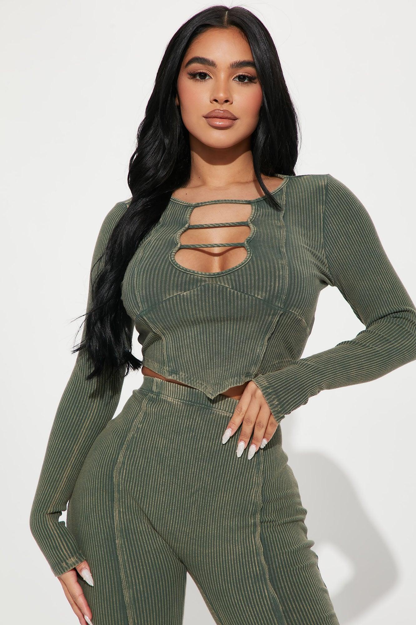 Janie Legging Set - Olive Product Image