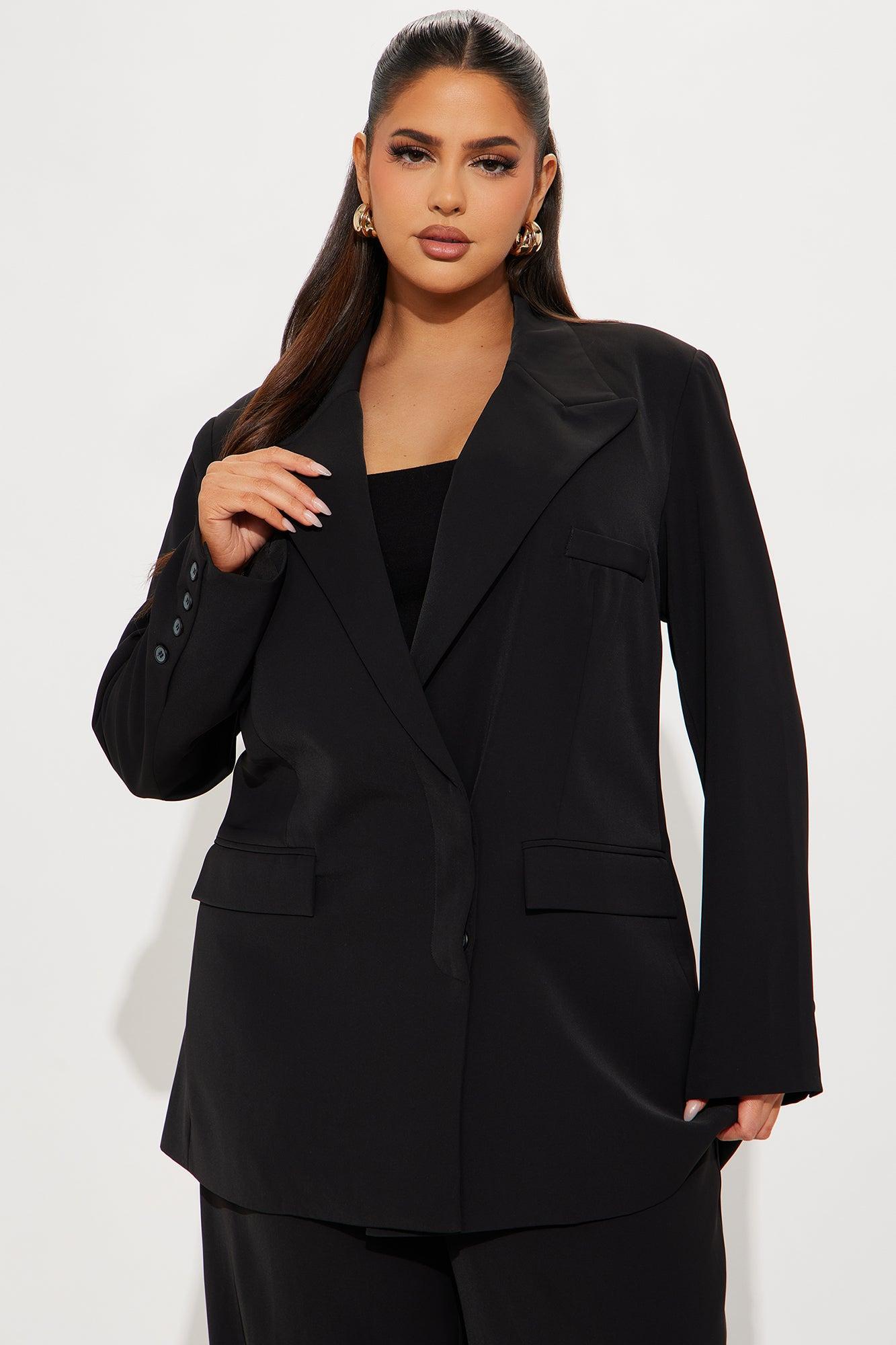 High Returns Oversized Blazer - Black Product Image