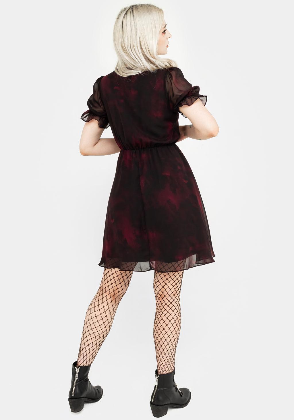 Vesta Chiffon Ruffle Mini Dress Product Image