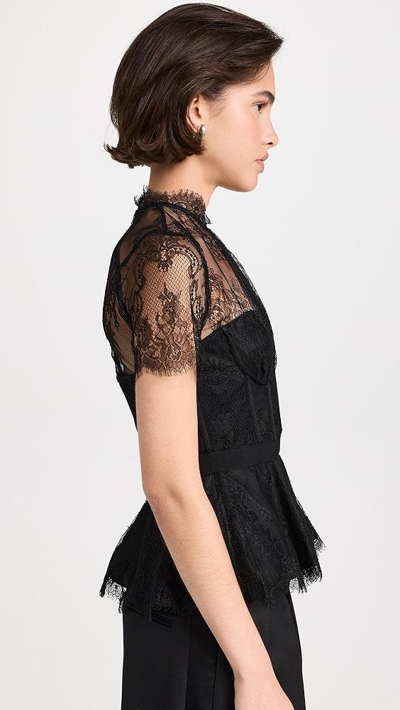 SIMKHAI Kehlani Lace Bustier Top | Shopbop Product Image