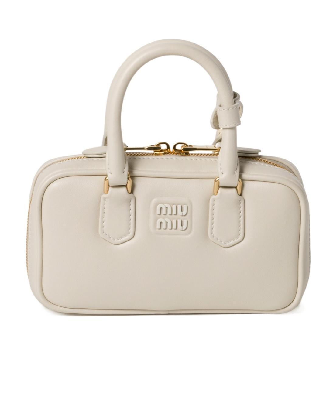 MIU MIU White Arcadie Satchel Bag Product Image
