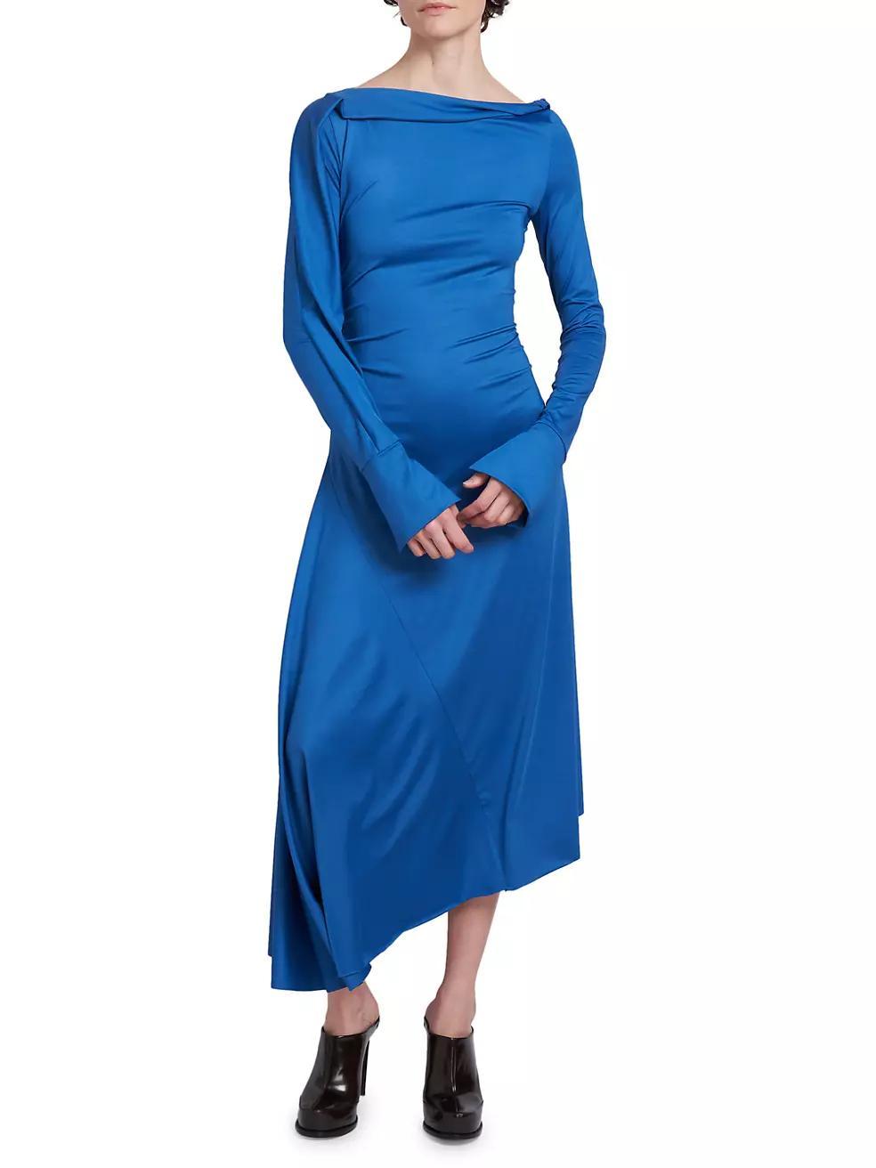 Womens Jersey Asymmetric Maxi Dress Product Image