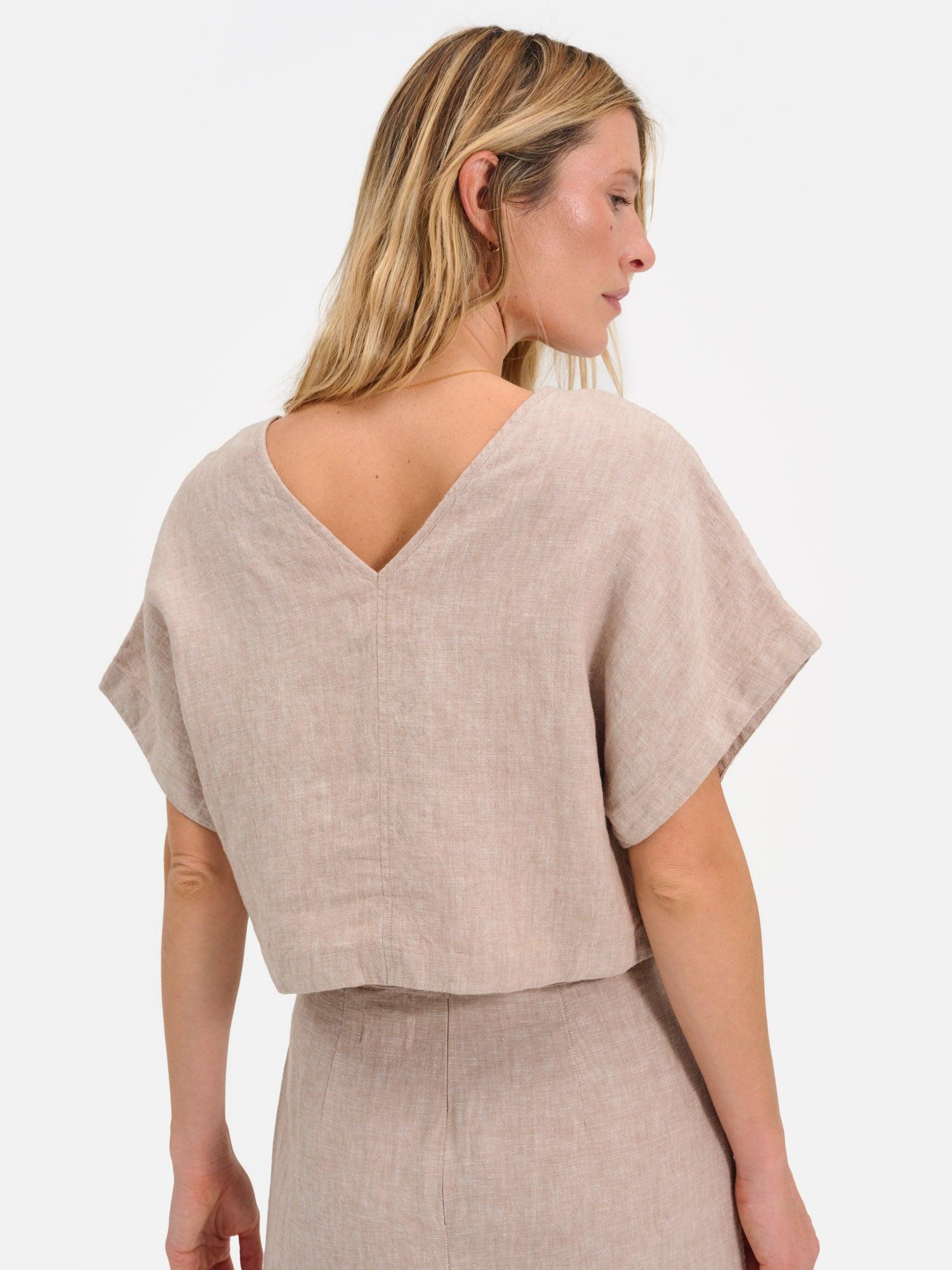 Organic Linen Midi Skirt Female Product Image