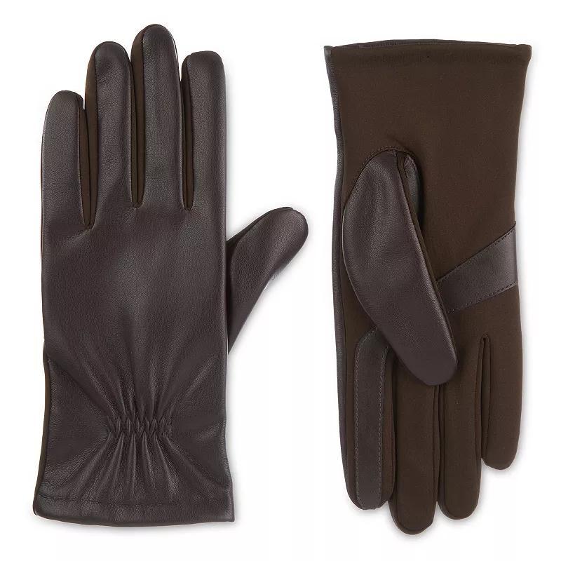 Womens isotoner Lined Faux Leather Gloves Product Image