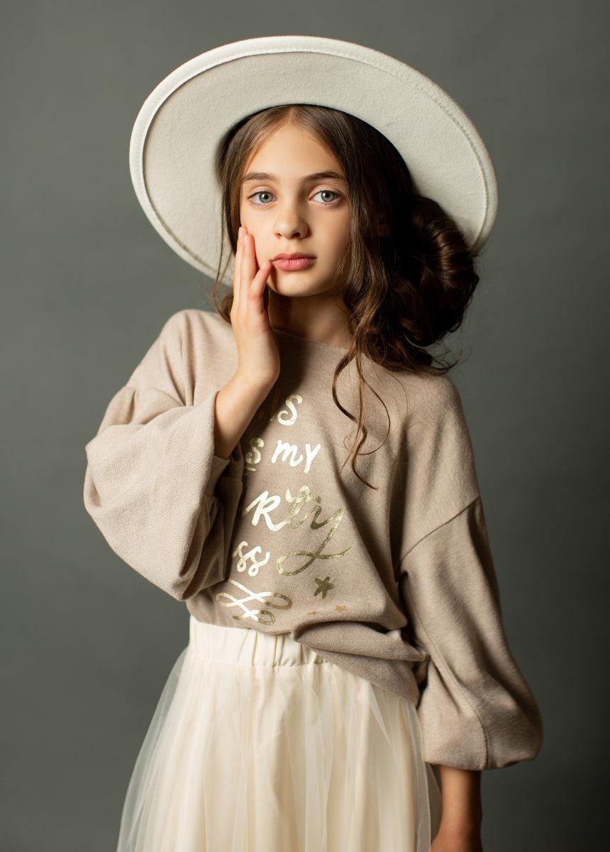 Zenni Skirt in Cream Girls Product Image