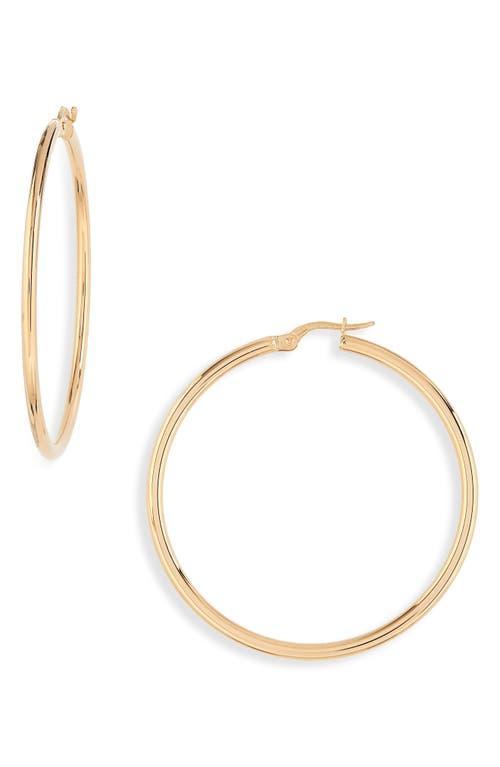 Roberto Coin Medium 18K Yellow Gold Hoop Earrings Product Image