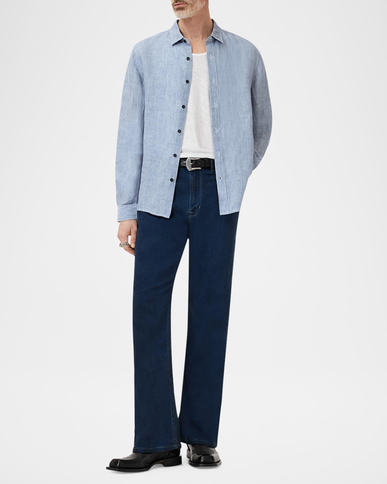 Men's Ben Linen Casual Button-Down Shirt Product Image