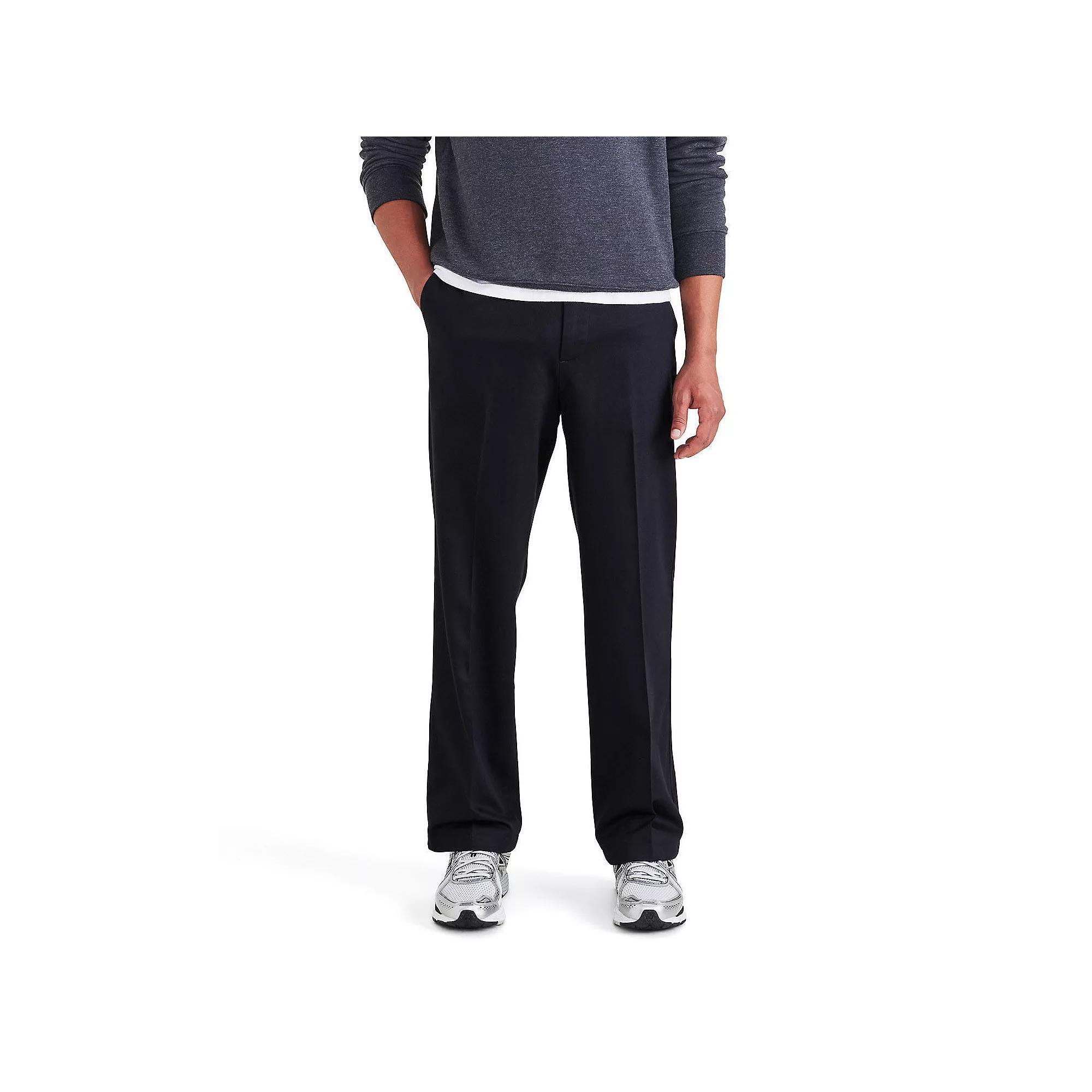 Men's Dockers Signature Iron Free Stain Defender Relaxed-Fit Khaki Pants, Size: 38X30, Beautiful Black Product Image