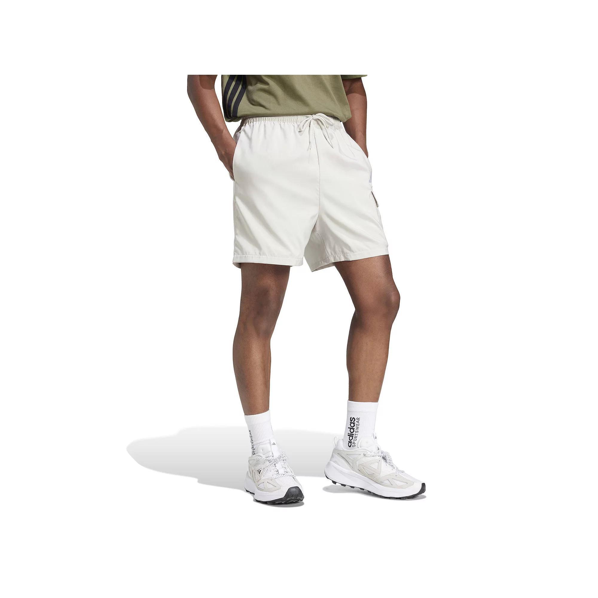 Men's adidas Essentials Small Logo Chelsea Sportswear Cargo Shorts, Size: XL, Wonder Alumina Product Image