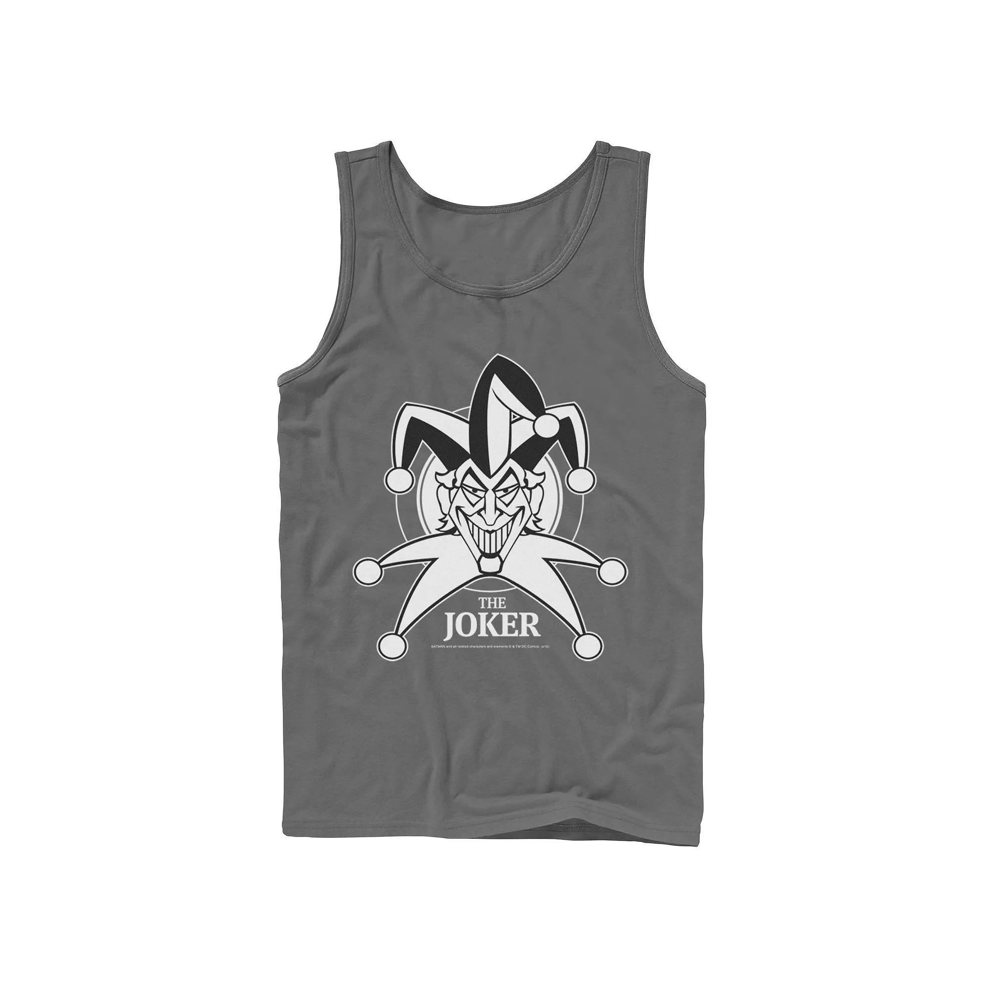 Men's DC Comics Joker Smiling Classic Poster Tank Top, Size: Small, Blue Product Image