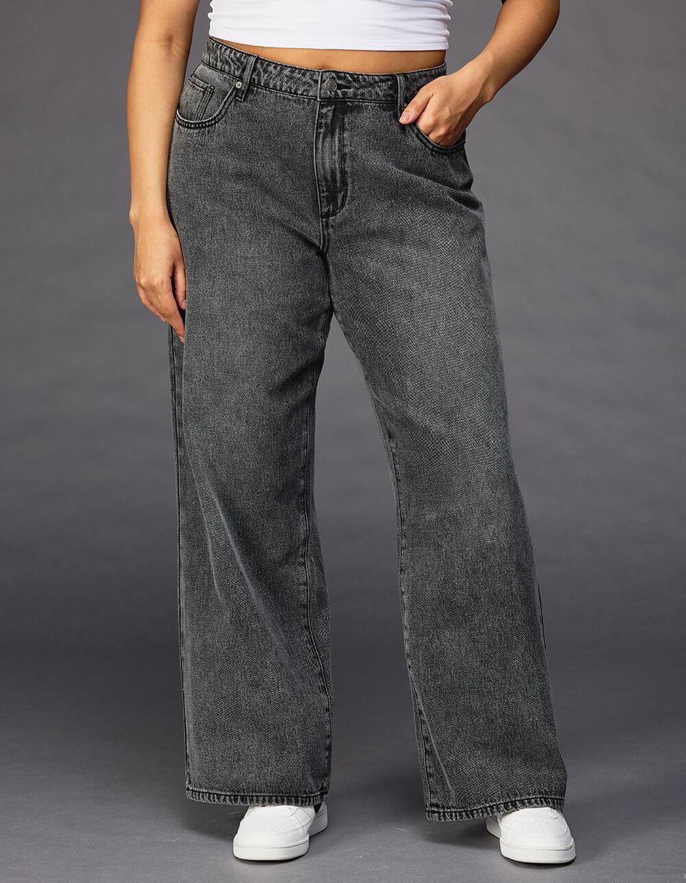 RSQ Womens High Rise Baggy Jeans - MEDIUM WASH Product Image