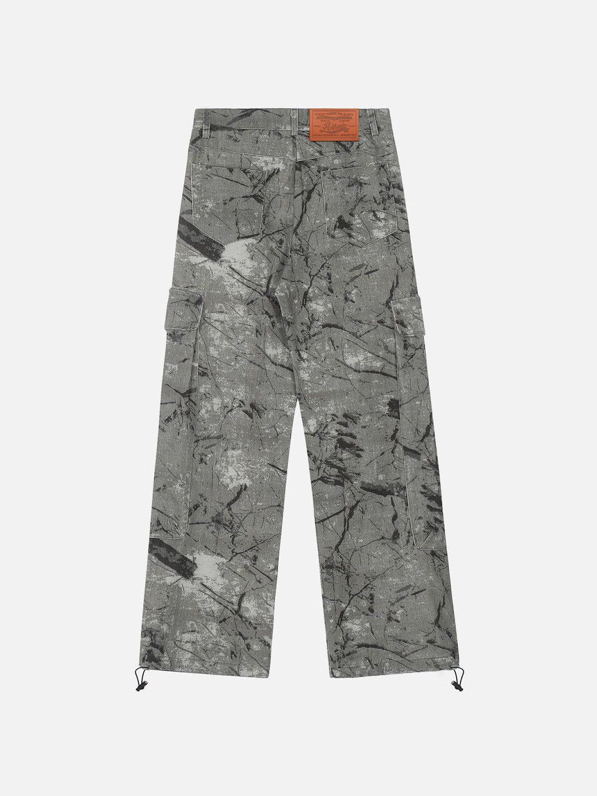 Aelfric Eden Grey Camouflage Cargo Pants Product Image