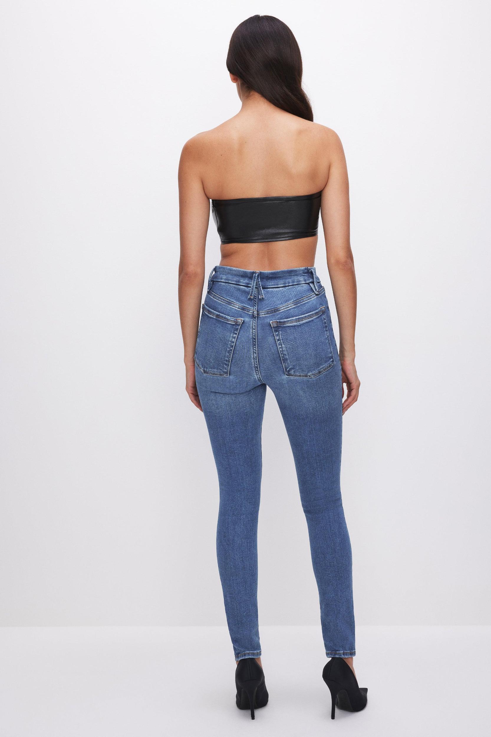 POWER STRETCH PULL-ON SKINNY JEANS | INDIGO490 Product Image