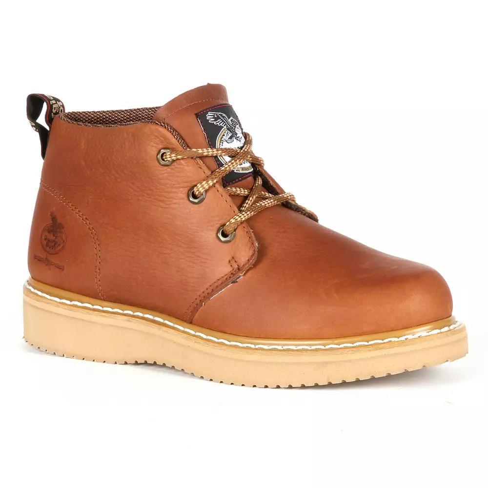 Georgia Boots Farm & Ranch Men's Wedge Chukka Boots, Size: 9.5 Medium, Barracuda Gold Product Image