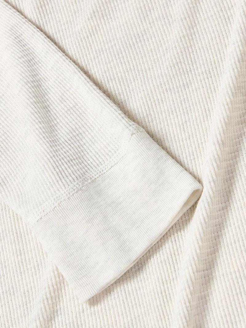 Long-Sleeve Cloud Waffle Crew - Ivory Heather Product Image