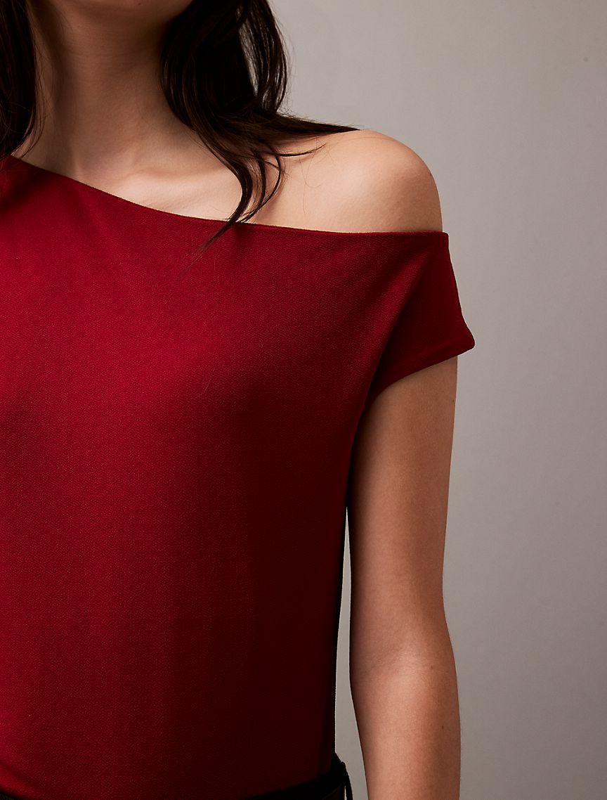 Crepe Jersey Asymmetric T-Shirt Product Image