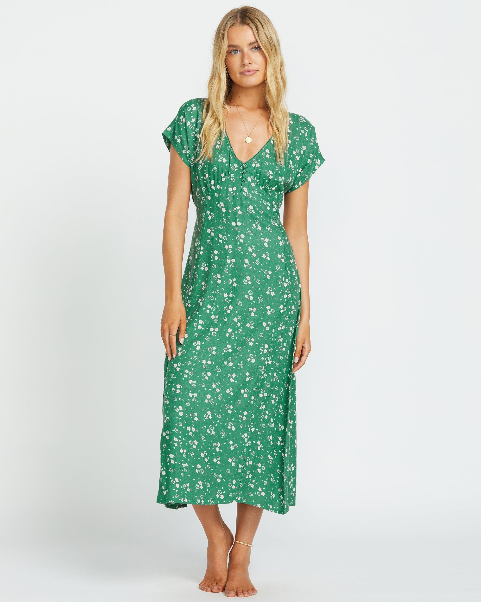 Bright Skies Midi Dress - Island Green Female Product Image
