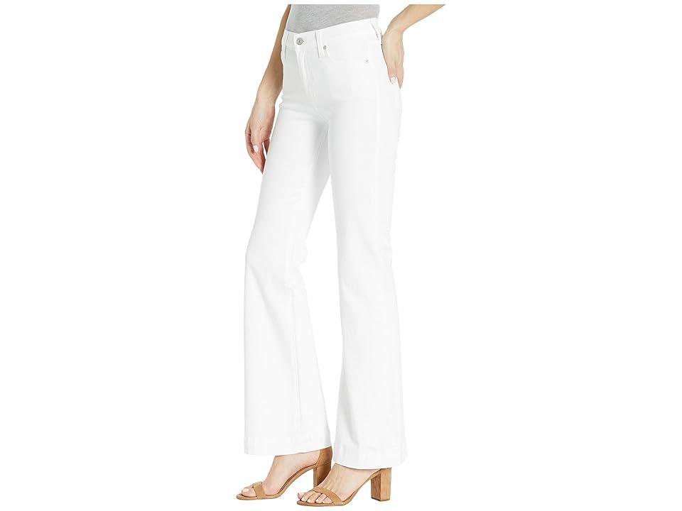 7 For All Mankind Slim Illusion Dojo High Rise Wide Leg Jeans in Luxe White Product Image