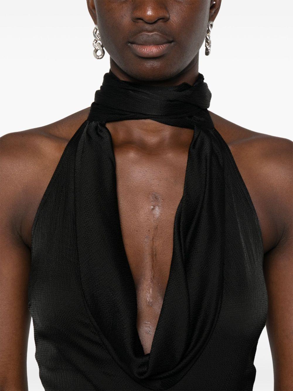 textured halterneck top Product Image