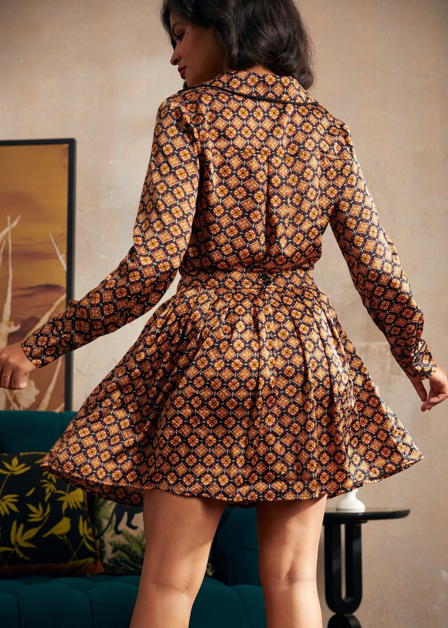 Playful Past Long Sleeve Blouse Product Image